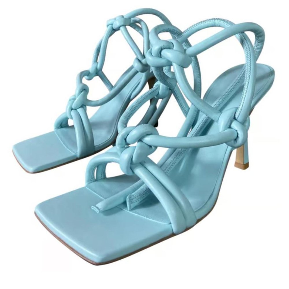 BRAND NEW_Bottega Veneta Nappa Dream Knotted SandalsTopazio